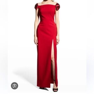 Aidan Mattox Red Burgundy Gown